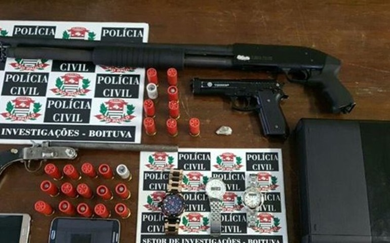 Adolescente é flagrado com armas de fogo e munições em Boituva