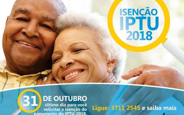Prefeitura informa: Prazo para solicitar isenção do IPTU vai até 31 de outubro