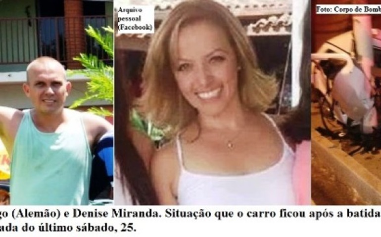 Casal Rodrigo Alemão e Denise Miranda morrem em acidente próximo da Emapa