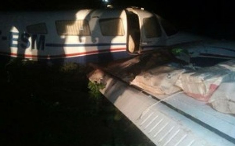 Uma aeronave foi encontrada na noite de 2ª feira dia 30 na área rural de Itaí