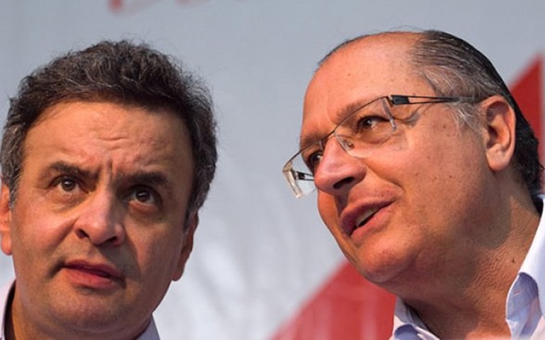 Aécio Neves e Geraldo Alckmin visitam Botucatu